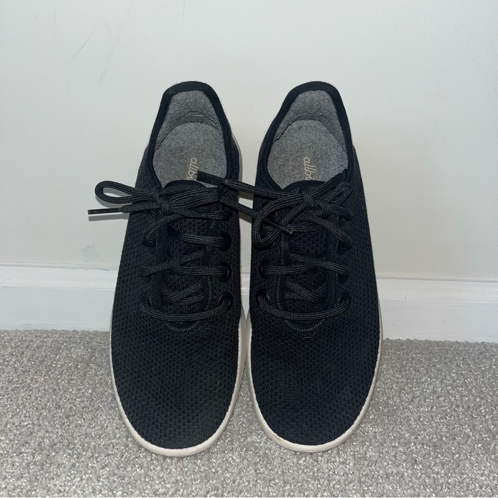 allbirds Women's Black Knit Lace-Up Sneakers